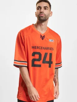 Große Größen|Tops & T-Shirts*European League Of Football Helvetic Mercenaries 2 Trikots rot