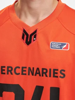 Große Größen|Tops & T-Shirts*European League Of Football Helvetic Mercenaries 2 Trikots rot