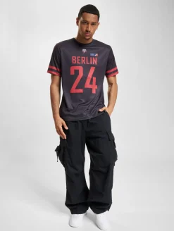 Tops & T-Shirts|T-Shirts & Tank Tops*European League Of Football Berlin Thunder 1 Trikots schwarz