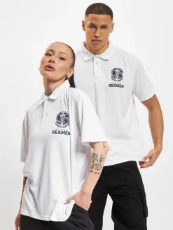 Poloshirts & Blusen|Hemden & Poloshirts*European League Of Football Milano Seamen PoloShirts leuchtend weiß