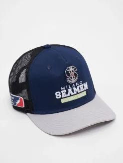 Caps & Mützen*European League Of Football Milano Seamen Trucker Caps Festzug blau/ hoch geschnitten