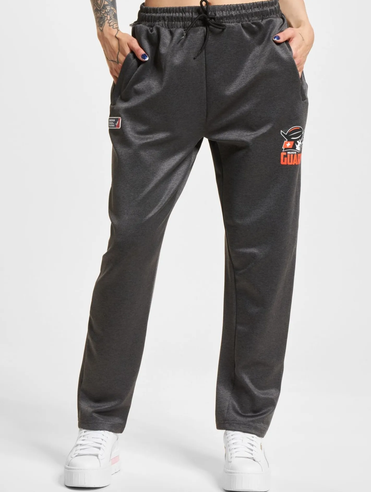 Große Größen|Fitnessmode & Jogginghosen*European League Of Football Helvetic Guards Jogginghosen anthrazit