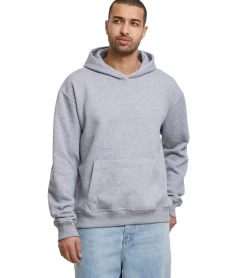 Große Größen|Pullover & Sweater*European League Of Football Blanko Hoodies grau meliert