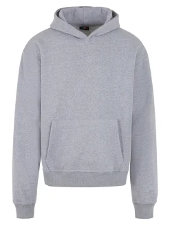 Große Größen|Pullover & Sweater*European League Of Football Blanko Hoodies grau meliert