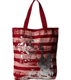 Rucksäcke & Taschen*BioworldMerch EVANESCENCE Alternative-Band Tote Bag Damen und Herren Schultertasche mit Front-Band-Logo 37x35 cm LT110946EVNO Rot/Rosa