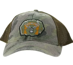 Caps & Mützen*BioworldMerch FALL OUT BOY alternative Rockband Baseball-Cap mit Logo Stickerei Trucker-Cap Camouflage TC104185FOB Grün/Braun