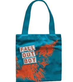 Rucksäcke & Taschen*BioworldMerch Fall Out Boy Rockband Umhänge-Tasche stylische Einkaufstasche Fan-Artikel 31 x 33 x 3 cm LB1078542FOB Blau