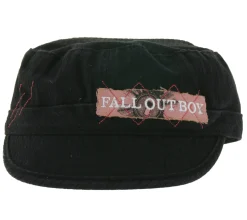 Caps & Mützen*BioworldMerch FALL OUT BOY Unisex Cap Baumwoll-Cap im millitärischen Schnitt mit leicht gebogenen Schnitt Schwarz/Rosa