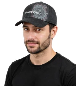 Caps & Mützen*BioworldMerch Fall Out Boy Unisex Pop-Punk Trucker-Cap mit Logo-Stickerei Baseball-Cap TC104179FOB Schwarz