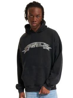 Pullover & Sweater*Favela Industrial Hoodies schwarz gewaschen