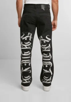 Jeans & Hosen*Favela Stickerei Baggys schwarz