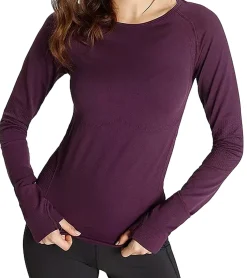 Sportunterbekleidung|Sweater & Pullover*FAYN SPORTS Damen Longsleeve nahtloses Langarm-Shirt Fitness-Kleidung 46379918 Lila