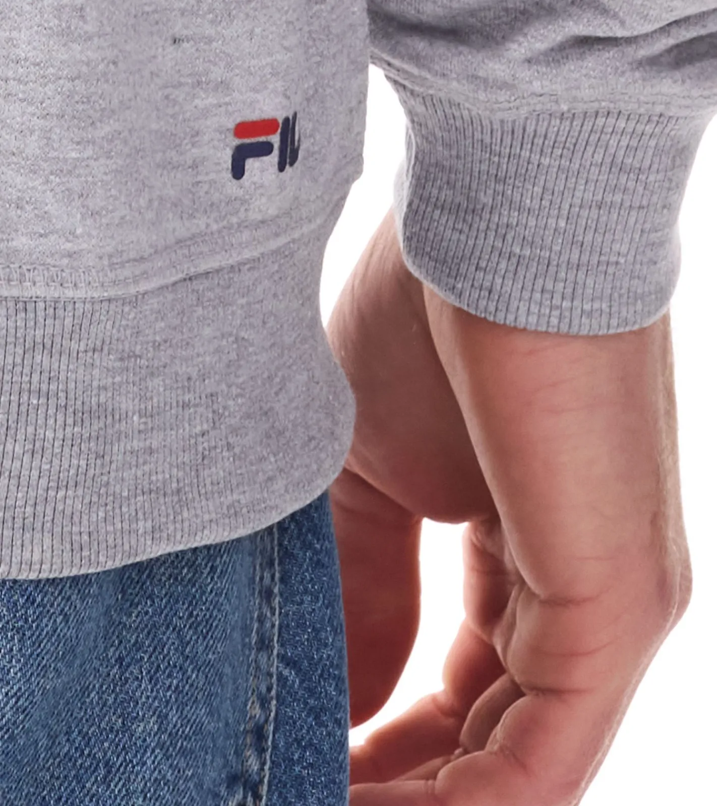 Pullover & Sweater*FILA Barumini Herren Hoodie Kapuzen-Pullover Pulli Sweater Baumwoll-Sweatshirt FAU0068-80000 Grau-Meliert