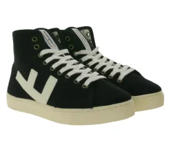 Sneaker & Turnschuhe*FLAMINGOS LIFE El Camino Damen High-Top Sneaker faire- und nachhaltige City-Schuhe aus Canvas Made in Spain Schwarz/Weiß