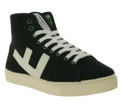 Sneaker & Turnschuhe*FLAMINGOS LIFE El Camino Damen High-Top Sneaker faire- und nachhaltige City-Schuhe aus Canvas Made in Spain Schwarz/Weiß