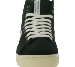 Sneaker & Turnschuhe*FLAMINGOS LIFE El Camino Damen High-Top Sneaker faire- und nachhaltige City-Schuhe aus Canvas Made in Spain Schwarz/Weiß