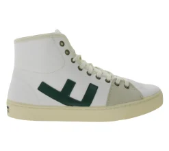 Sneaker & Turnschuhe*FLAMINGOS LIFE El Camino High-Top Sneaker faire- und nachhaltige City-Schuhe aus Canvas Made in Spain Weiß/Grün