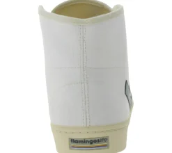 Sneaker & Turnschuhe*FLAMINGOS LIFE El Camino High-Top Sneaker faire- und nachhaltige City-Schuhe aus Canvas Made in Spain Weiß/Grün