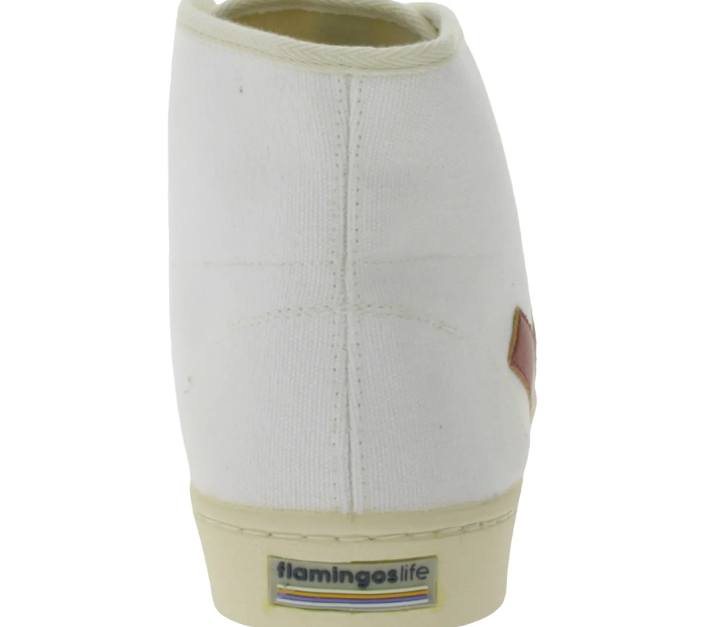 Sneaker & Turnschuhe*FLAMINGOS LIFE El Camino High-Top Sneaker faire- und nachhaltige Alltags-Schuhe aus Canvas Made in Spain Weiß/Rot