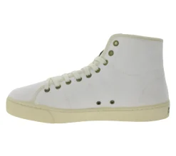 Sneaker & Turnschuhe*FLAMINGOS LIFE El Camino High-Top Sneaker faire- und nachhaltige Alltags-Schuhe aus Canvas Made in Spain Weiß/Rot