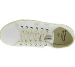 Sneaker & Turnschuhe*FLAMINGOS LIFE RANCHO ALL WHITE Freizeit-Schuhe nachhaltige Bio-Sneaker Schuhe mit Kork 100% Vegan MADE IN SPAIN SS21RAALLWH Weiß/Beige