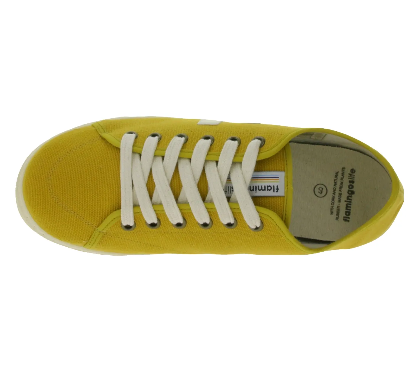 Sneaker & Turnschuhe*FLAMINGOS LIFE RANCHO MUSTARD IVORY nachhaltige-Sneaker Faire-Schuhe Freizeit-Sneaker 100% Vegan Made in Spain SS21RAMUSIV Orange/Gelb