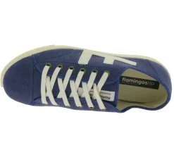 Sneaker & Turnschuhe*FLAMINGOS LIFE RANCHO NAVY IVORY Sneaker vegane Urlaubs-Schuhe Sneaker mit Kork Made in Spain Blau