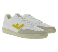 Sneaker & Turnschuhe*FLAMINGOS LIFE Retro 90`s Sneaker vegane Freizeit-Schuhe Made in Spain SS21R9WHIYEMO Weiß/Gelb