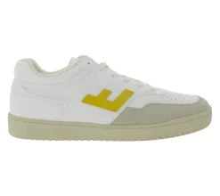 Sneaker & Turnschuhe*FLAMINGOS LIFE Retro 90`s Sneaker vegane Freizeit-Schuhe Low-Top Sneaker Made in Spain FW21R9WHIYELMON Weiß/Gelb