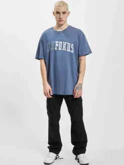 T-Shirts & Tank Tops*Fokus x Def College T-Shirt blau