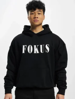 Pullover & Sweater*Fokus x Def Plain Hoody Schwarz