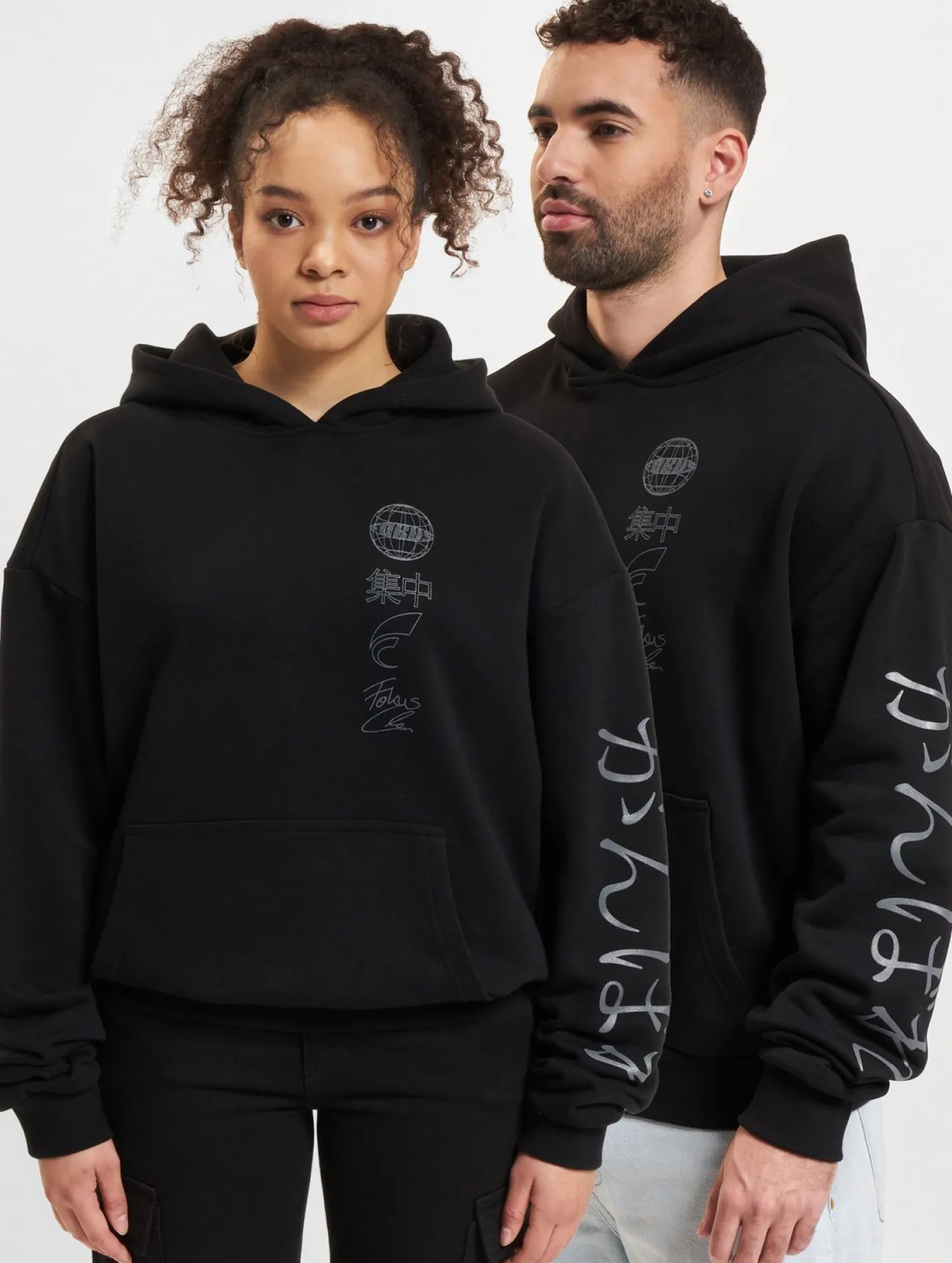 Sweater & Pullover|Pullover & Sweater*Fokus x Def World Hoodies schwarz/grau