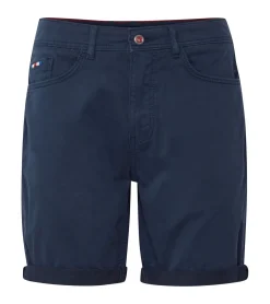 Shorts & Bermudas*FQ1924 Josh Herren Freizeit-Bermuda Shorts Baumwoll-Hose mit Krempelsaum kurze Hose 21900320 193923 Navy