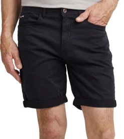 Shorts & Bermudas*FQ1924 Josh Herren Freizeit-Bermuda Shorts Baumwoll-Hose mit Krempelsaum kurze Hose 21900320 in Navy, Schwarz oder Oliv-Grün