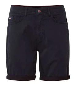 Shorts & Bermudas*FQ1924 Josh Herren Freizeit-Bermuda Shorts Baumwoll-Hose mit Krempelsaum kurze Hose 21900320-ME Schwarz