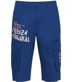 Große Größen|Shorts & Bermudas*FQ1924 Mael Herren Freizeit-Bermuda Cargo-Shorts Baumwoll-Hose Sommer-Hose 21900196 Blau, Braun oder Khaki