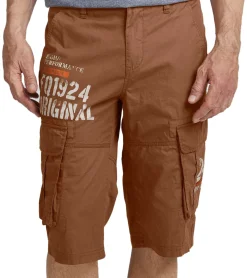 Große Größen|Shorts & Bermudas*FQ1924 Mael Herren Freizeit-Bermuda Cargo-Shorts Baumwoll-Hose Sommer-Hose 21900196 181018 Braun