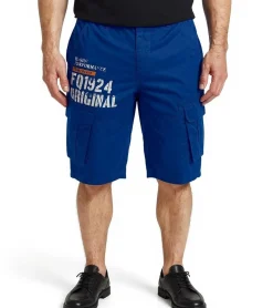 Shorts & Bermudas*FQ1924 Mael Herren Freizeit-Bermuda Cargo-Shorts Baumwoll-Hose Sommer-Hose 21900196 181018 Blau