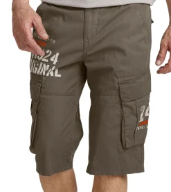 Shorts & Bermudas*FQ1924 Mael Herren Freizeit-Bermuda Cargo-Shorts Baumwoll-Hose Sommer-Hose 21900196 180515 Olive