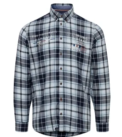 Hemden & Poloshirts*FQ1924 Thorvid Herren Hemd kariertes Langarm-Hemd nachhaltiges Hemd aus Baumwolle 21900072-ME /Rot/Blau Schwarz/Weiß