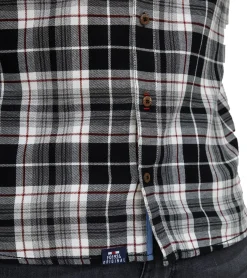 Hemden & Poloshirts*FQ1924 Thorvid Herren Karo-Hemd nachhaltiges Baumwoll-Hemd 21900072-ME 193911 Schwarz/Weiß