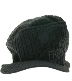 Caps & Mützen*BioworldMerch From First To Last Unisex Post-Hardcore-Band Schirm-Beanie mit Band-Stickerei Strick-Mütze Fan-Beanie KC106310FTL Grau