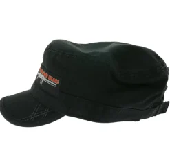 Caps & Mützen*BioworldMerch FULL BLOWN CHAOS Damen und Herren Hardcore Metalcore-Band Baumwoll-Cap im millitärischem Schnitt FC103037FBC Schwarz