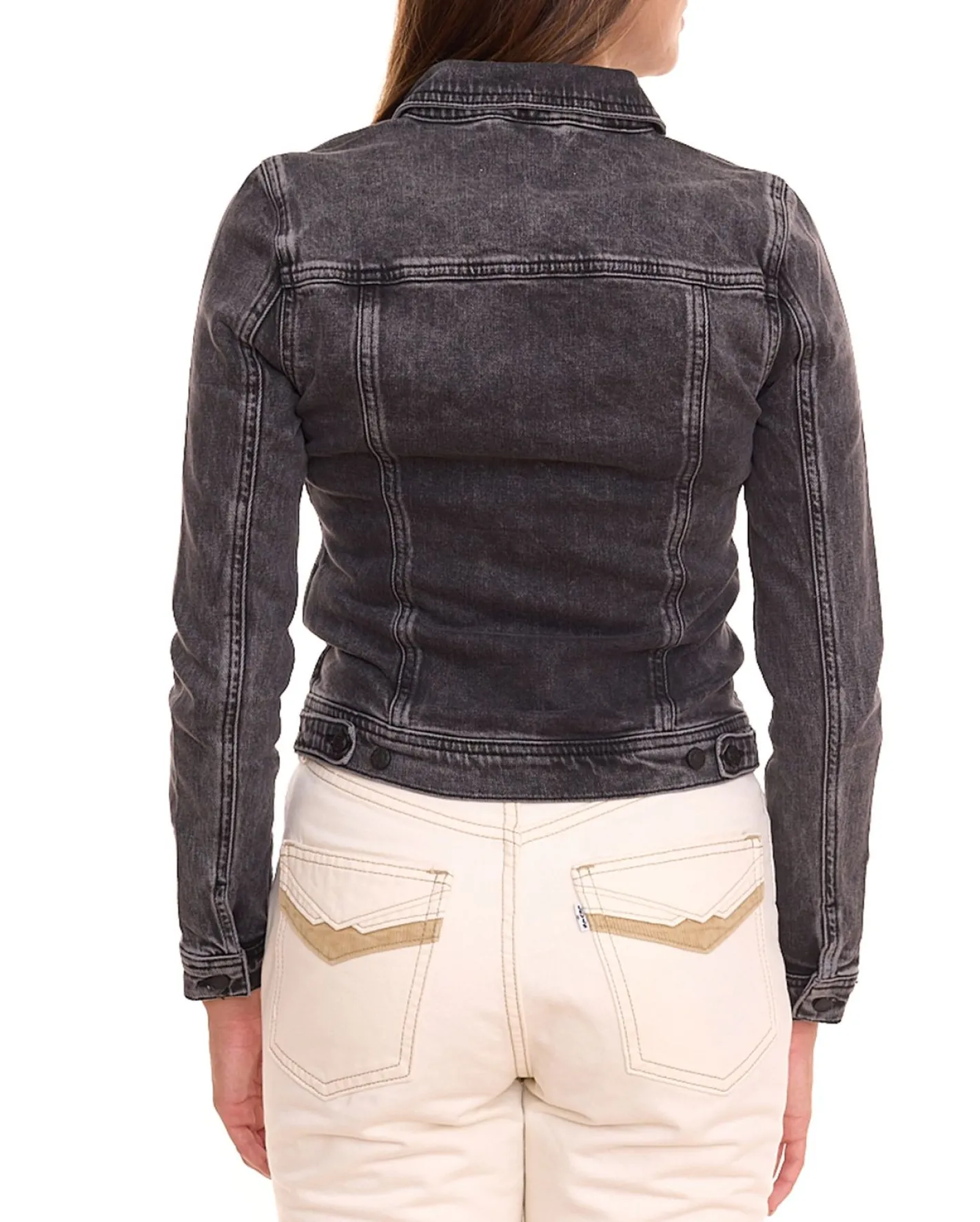 Mäntel & Jacken*GANG JEANS Damen Denim-Jacke Jeans-Jacke im Washed Look 68113848 Grau/Schwarz