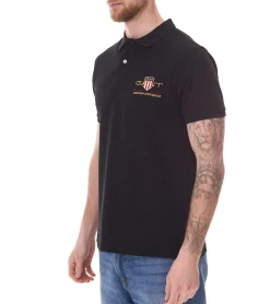 Hemden & Poloshirts*GANT Herren Polo-Shirt Regular Fit Polo-Hemd Baumwoll-Shirt 2002014 5 Schwarz