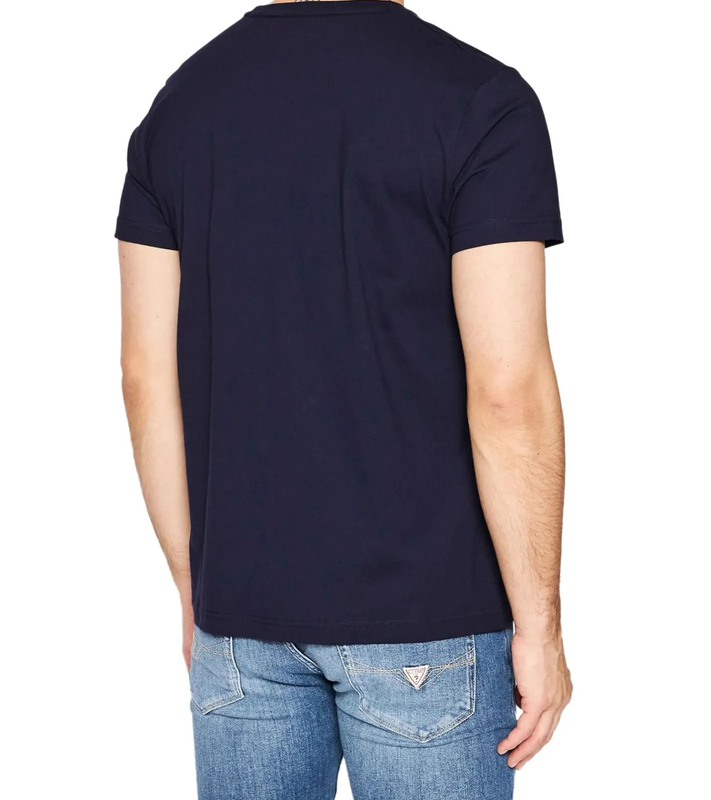 T-Shirts & Tank Tops*GANT Herren T-Shirt mit großem Marken-Print Baumwoll-Shirt Rundhals-Shirt 2023000 433 Navy