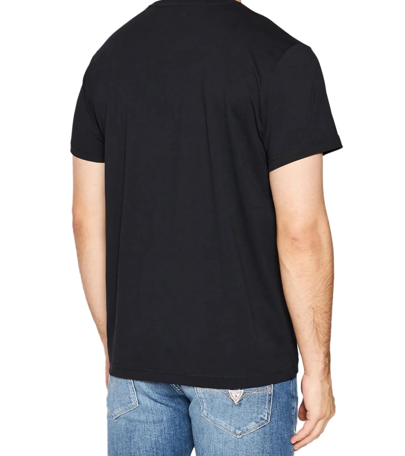 T-Shirts & Tank Tops*GANT Herren T-Shirt mit großem Marken-Print Baumwoll-Shirt Rundhals-Shirt 2023000 5 Schwarz