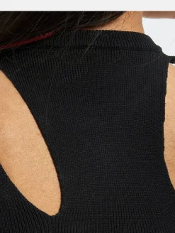 Tops & T-Shirts|T-Shirts & Tank Tops*GCDS Asymmetrisches Top schwarz