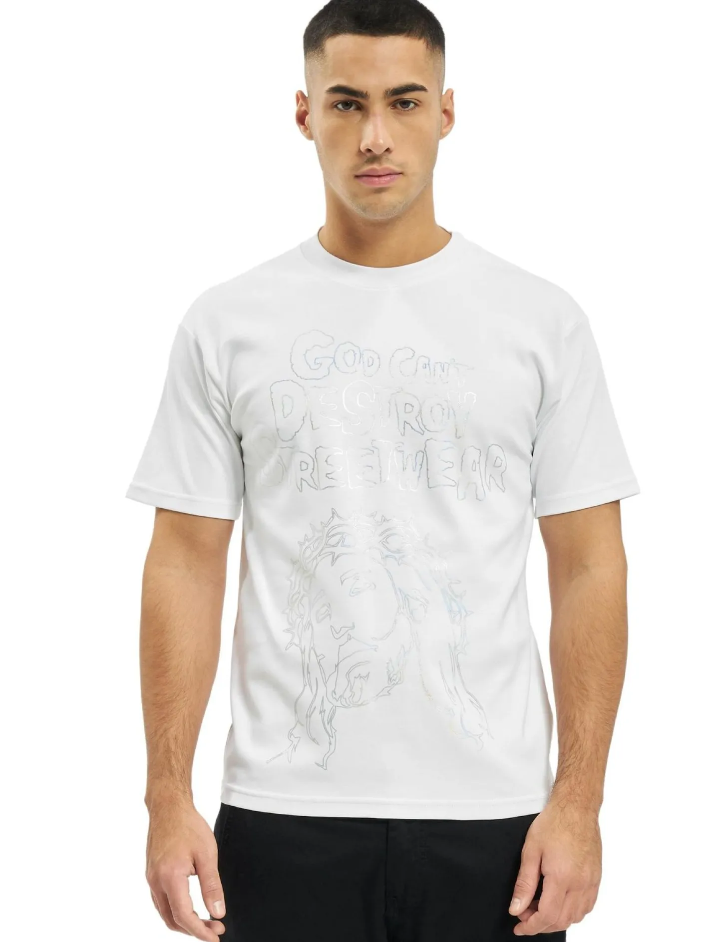 T-Shirts & Tank Tops*GCDS Can't Create T-Shirt weiß