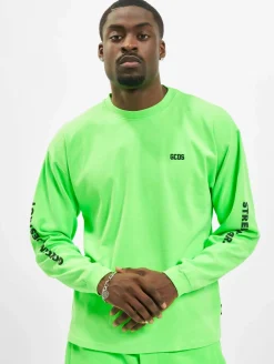 Sweater & Pullover|Pullover & Sweater*GCDS Logo Print Longsleeve grün